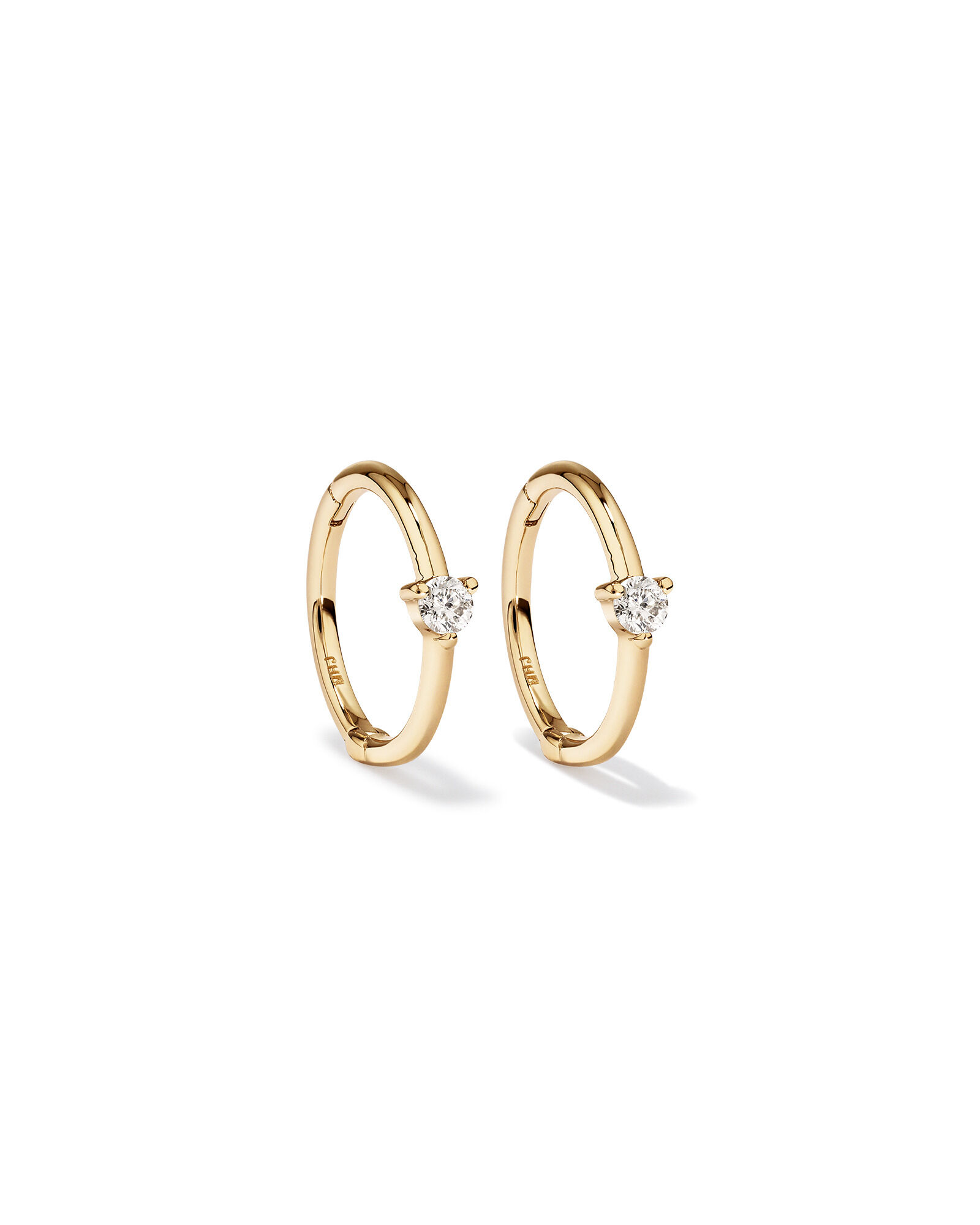 Diamond Accent Sleeper Earrings 10kt Yellow Gold