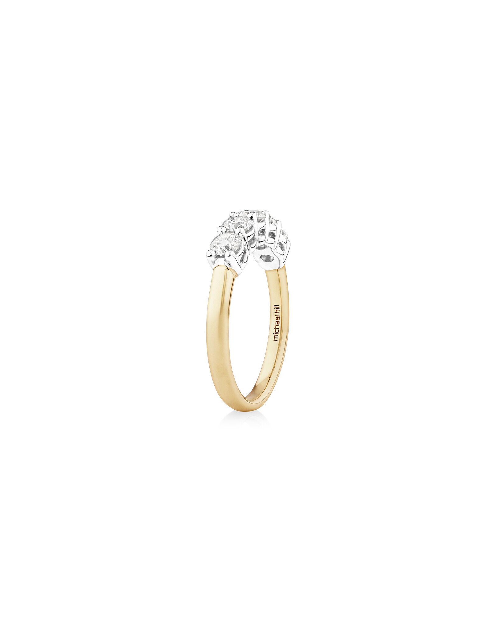 Evermore 5 Stone Wedding Band with 1 Carat TW of Diamonds in 14kt Yellow/White Gold