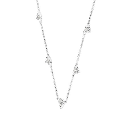 Necklace with Cubic Zirconia in Sterling Silver Necklace with Cubic Zirconia in Sterling Silver