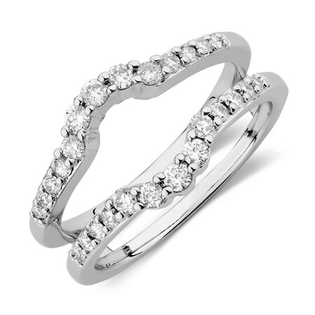 Enhancer Ring with 1/2 Carat TW of Diamonds in 14kt White Gold Enhancer Ring with 1/2 Carat TW of Diamonds in 14kt White Gold