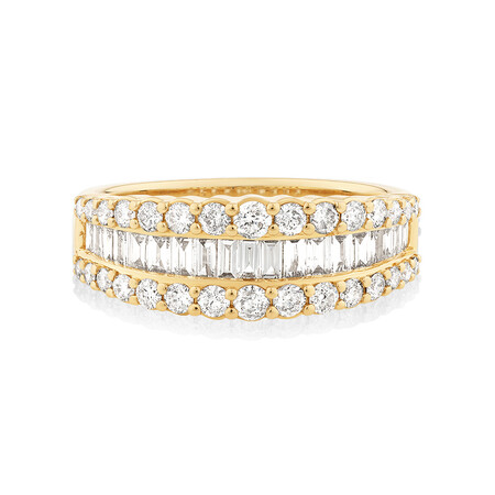 Ring with 1 Carat TW of Diamonds in 14kt Yellow Gold Ring with 1 Carat TW of Diamonds in 14kt Yellow Gold