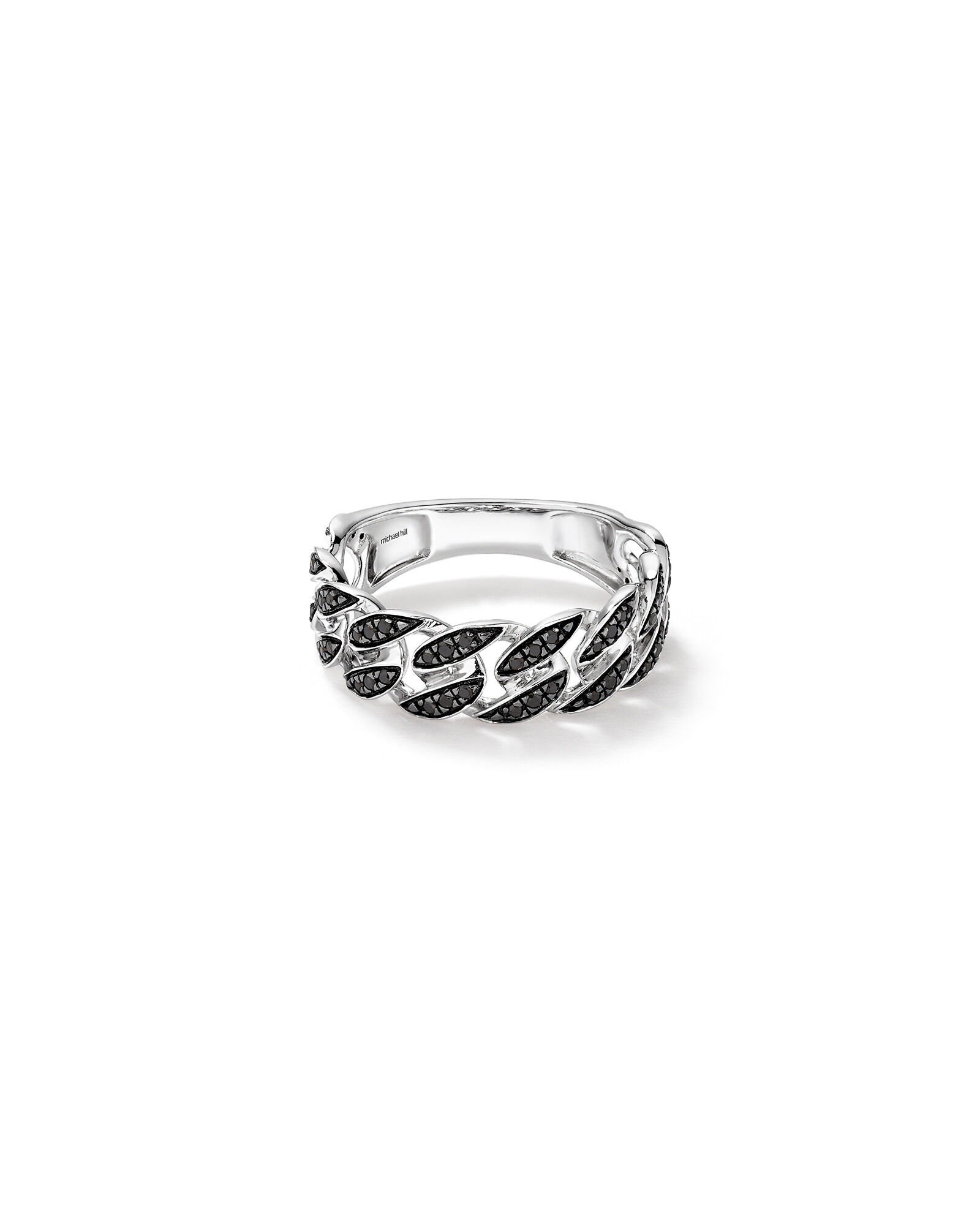 Black sterling silver mens ring online