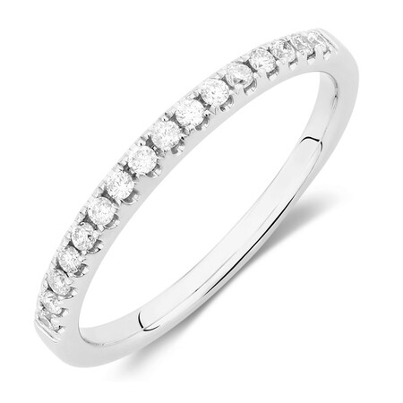 Wedding Band with 0.20 TW of Diamonds in 14kt White Gold Wedding Band with 0.20 TW of Diamonds in 14kt White Gold