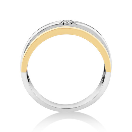 Tritone Duo Ring with Diamonds in 10kt White, Yellow & Rose Gold Tritone Duo Ring with Diamonds in 10kt White, Yellow & Rose Gold