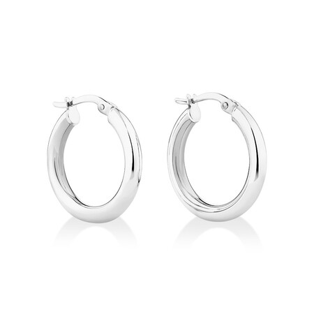 15mm Hoop Earrings in Sterling Silver 15mm Hoop Earrings in Sterling Silver