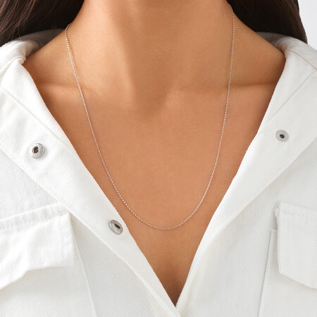 60cm (24") Solid Belcher Chain in 10kt White Gold 60cm (24") Solid Belcher Chain in 10kt White Gold