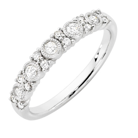 Wedding Band with 1/3 Carat TW of Diamonds in 10kt White Gold Wedding Band with 1/3 Carat TW of Diamonds in 10kt White Gold