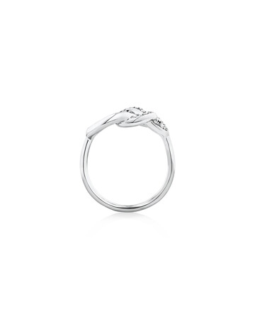 Knots Ring with Diamonds in Sterling Silver Knots Ring with Diamonds in Sterling Silver