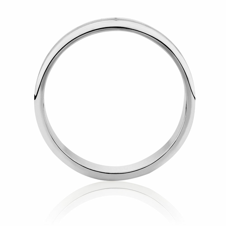 Men's Wedding Band in 10kt White Gold Men's Wedding Band in 10kt White Gold