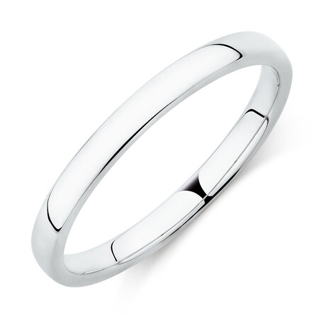 High Domed Wedding Band in 18kt White Gold High Domed Wedding Band in 18kt White Gold
