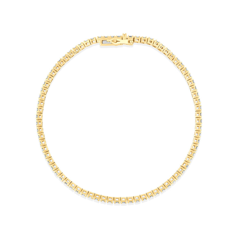 2.46 Carat TW Diamond Tennis Bracelet in 10kt Yellow Gold