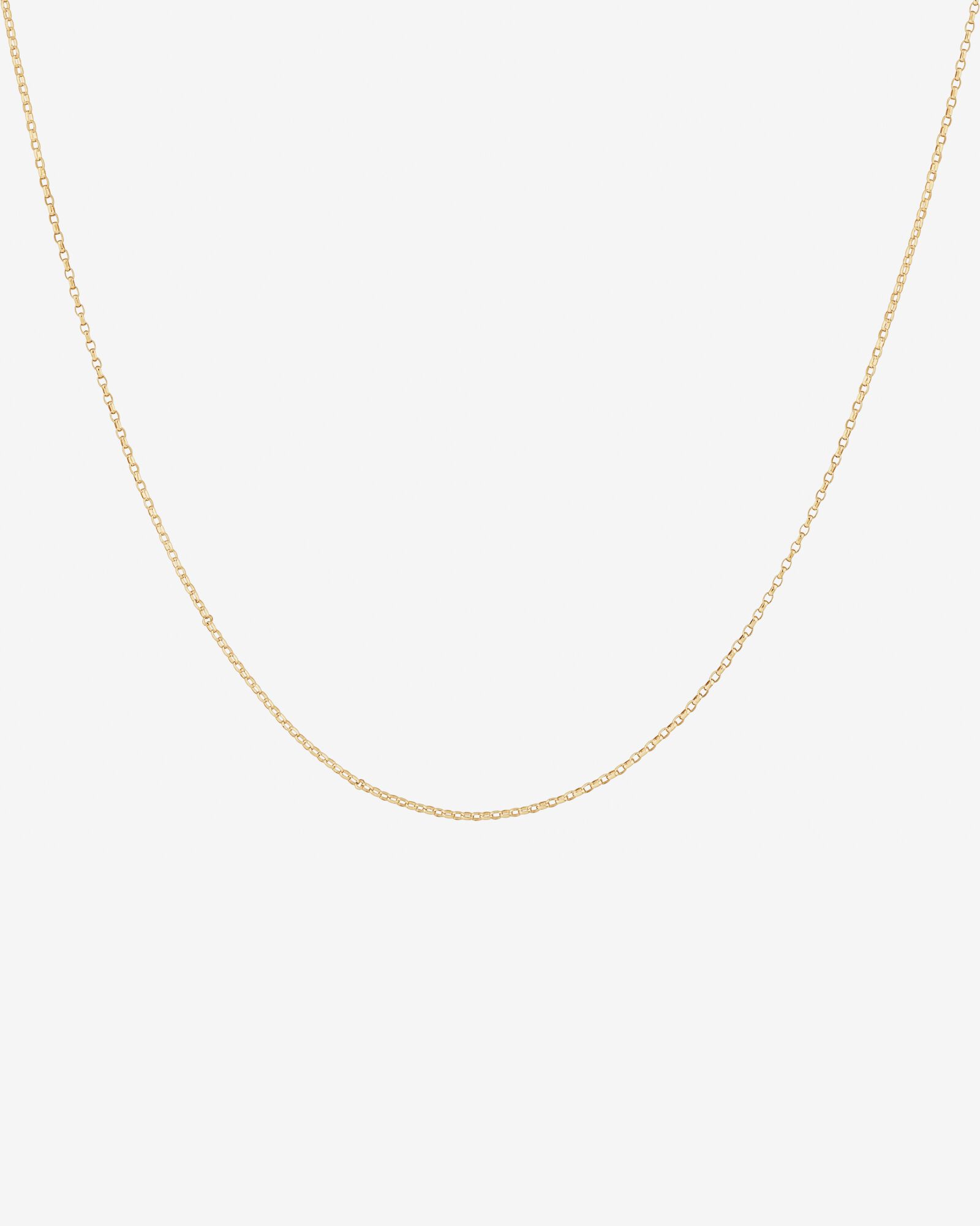 45cm (18") 1mm Width Diamond Cut Belcher Chain in 18kt Yellow Gold