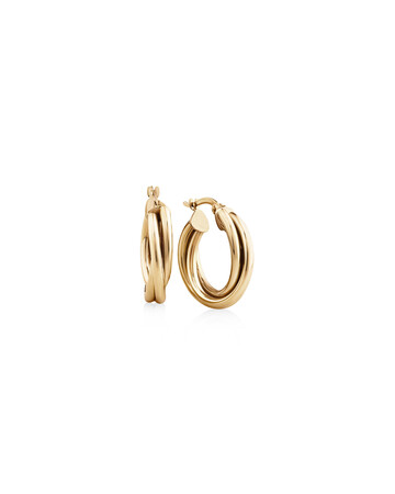 20mm Triple Twist Hoop Earrings in 10kt Yellow Gold 20mm Triple Twist Hoop Earrings in 10kt Yellow Gold