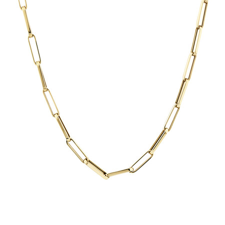 50cm Hollow Rectangle Link Chain in 10kt Yellow Gold 50cm Hollow Rectangle Link Chain in 10kt Yellow Gold