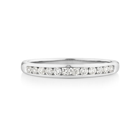 Wedding Band with 1/4 Carat TW of Diamonds in 10kt White Gold Wedding Band with 1/4 Carat TW of Diamonds in 10kt White Gold