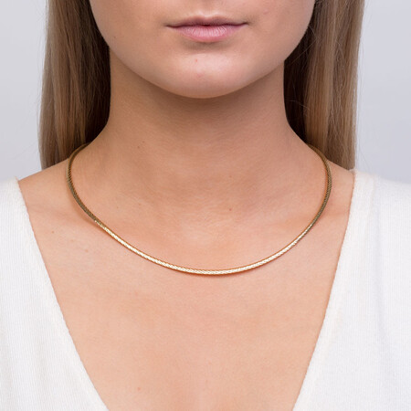 45cm (18") Solid Omega Chain in 10kt Yellow Gold 45cm (18") Solid Omega Chain in 10kt Yellow Gold