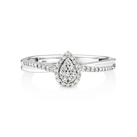 Promise Ring with 0.15 Carat TW of Diamonds in 10kt White Gold Promise Ring with 0.15 Carat TW of Diamonds in 10kt White Gold