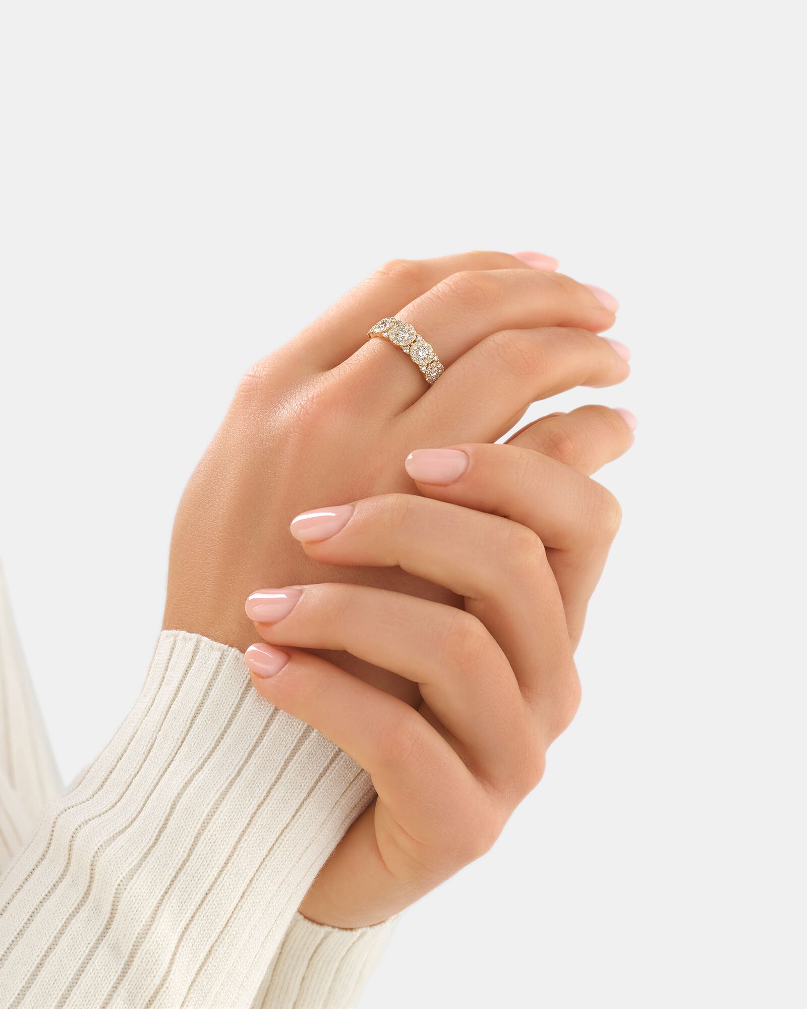 Bubble Ring with 1.00 Carat TW Diamonds in 10kt Yellow Gold