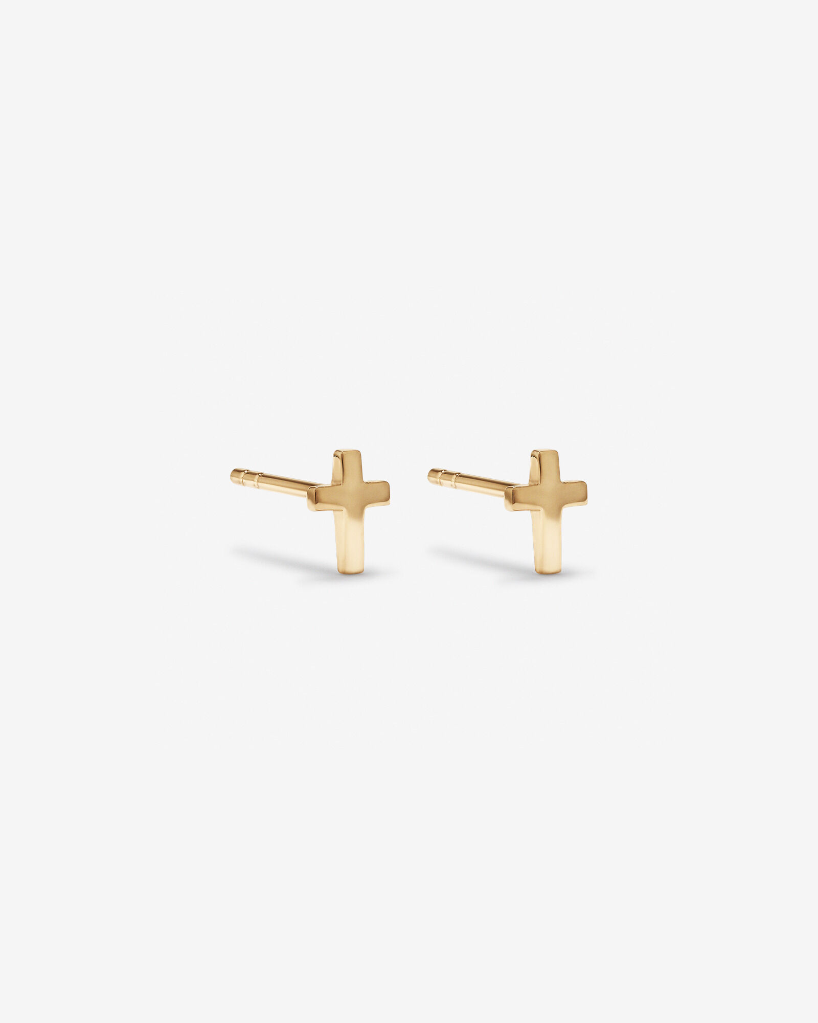 Cross Stud Earrings in 10kt Yellow Gold