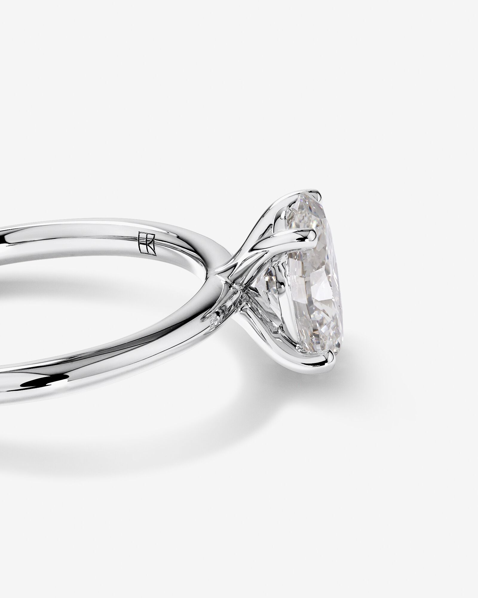 Carat TW Oval Laboratory-Grown Diamond Solitaire Engagement Ring in 14kt Gold