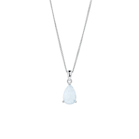 Pendant with Created Opal in Sterling Silver Pendant with Created Opal in Sterling Silver