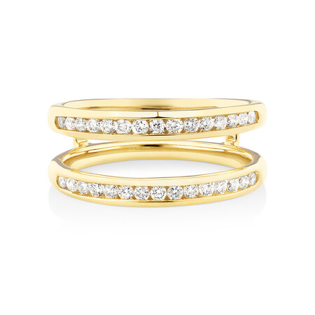 Enhancer Ring with 0.40 Carat TW Diamonds in 14kt Yellow Gold Enhancer Ring with 0.40 Carat TW Diamonds in 14kt Yellow Gold