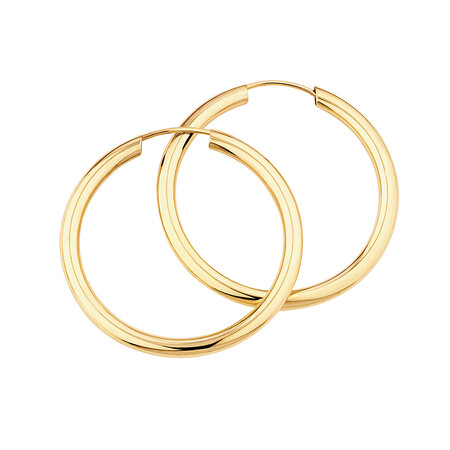 20mm Flexible Clasp Hoop Earrings in 10kt Yellow Gold 20mm Flexible Clasp Hoop Earrings in 10kt Yellow Gold
