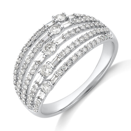 Multi Row Ring with 0.75 Carat TW Diamond in 10kt Yellow Gold Multi Row Ring with 0.75 Carat TW Diamond in 10kt Yellow Gold