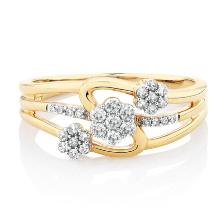 Ring with 1/4 Carat TW of Diamonds in 10kt Yellow Gold Ring with 1/4 Carat TW of Diamonds in 10kt Yellow Gold