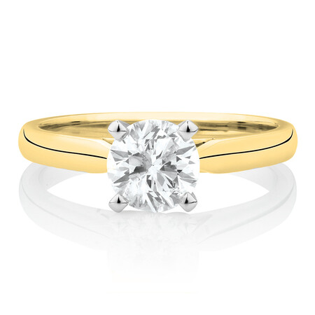 Evermore Engagement Ring with 1 Carat TW of Diamonds in 14kt Yellow & White Gold Evermore Engagement Ring with 1 Carat TW of Diamonds in 14kt Yellow & White Gold