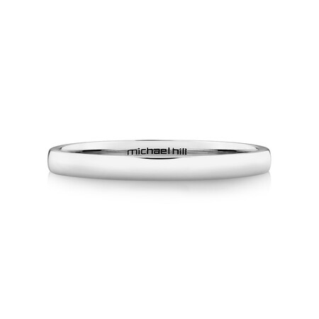 2mm High Domed Wedding Band in 18kt White Gold 2mm High Domed Wedding Band in 18kt White Gold