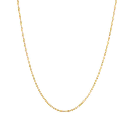 45cm (18") Double Curb Chain in 10kt Yellow Gold
