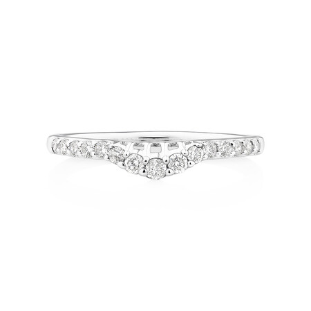 Wedding Band with 1/4 Carat TW of Diamonds in 18kt White Gold Wedding Band with 1/4 Carat TW of Diamonds in 18kt White Gold