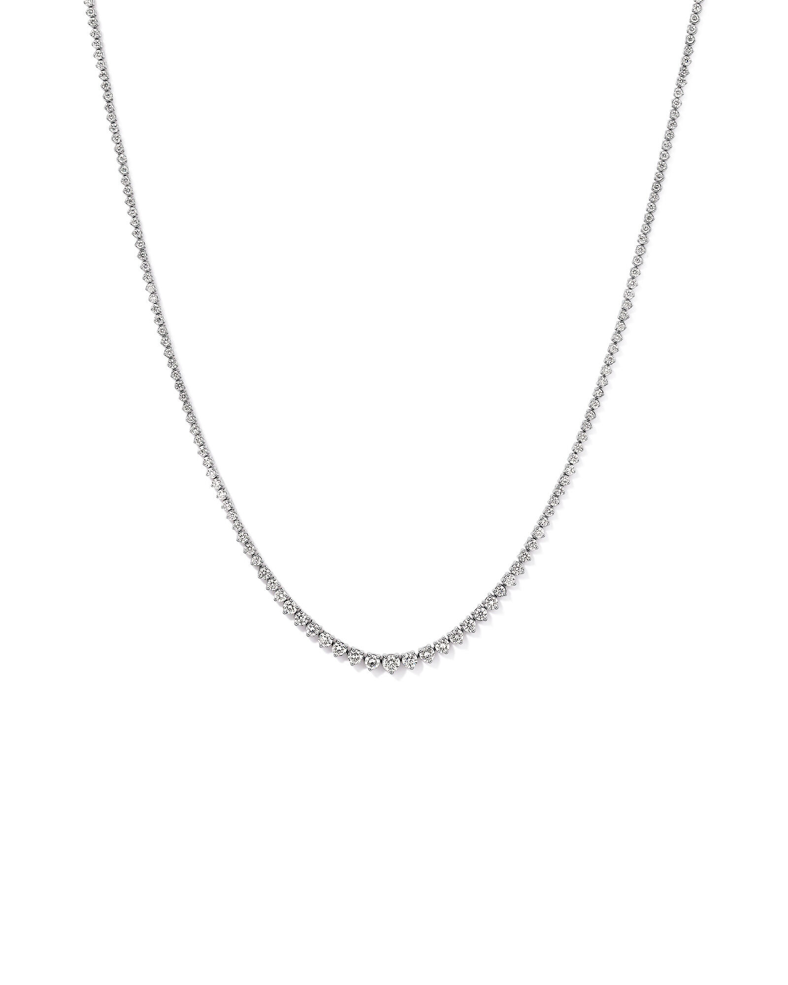 6.00 Carat TW Tennis Necklace set in 18kt White Gold