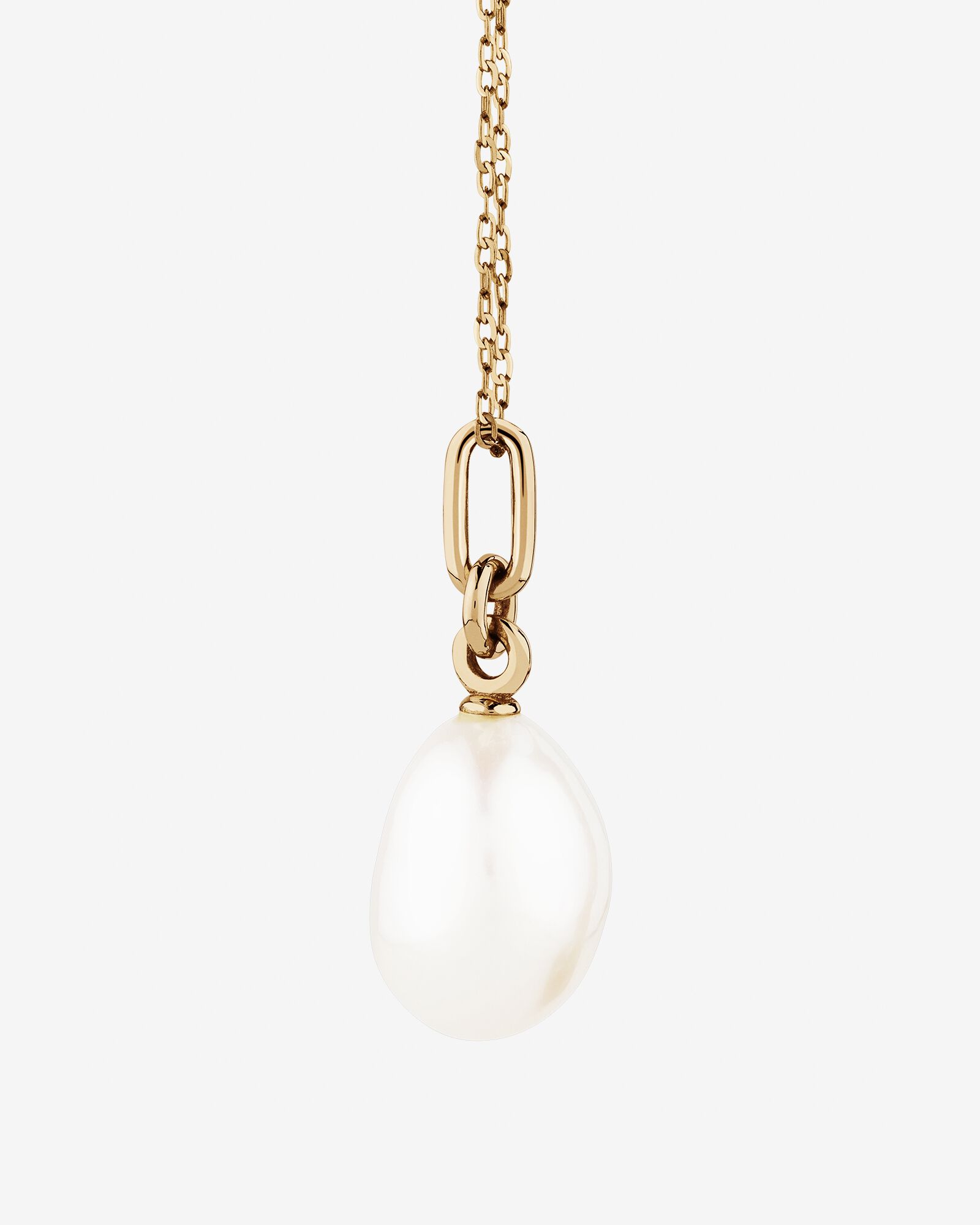 Pendant with Cultured Freshwater Baroque Pearl in 10kt Yellow Gold