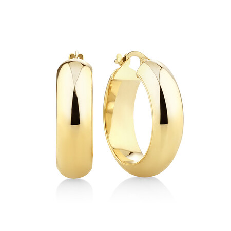 15mm Hoop Earrings in 10kt Yellow Gold 15mm Hoop Earrings in 10kt Yellow Gold