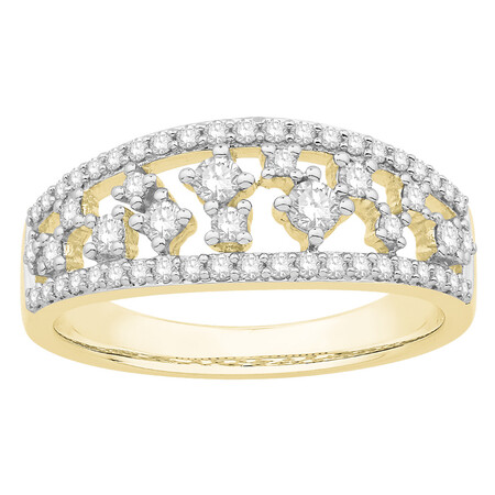 Ring with 0.50 Carat TW of Diamonds in 10kt Yellow Gold Ring with 0.50 Carat TW of Diamonds in 10kt Yellow Gold