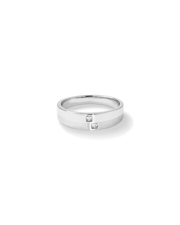 Men's Ring with Diamonds in 10kt White Gold Men's Ring with Diamonds in 10kt White Gold