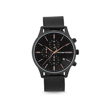 Men's Chronograph Watch in Black Tone Stainless Steel Men's Chronograph Watch in Black Tone Stainless Steel
