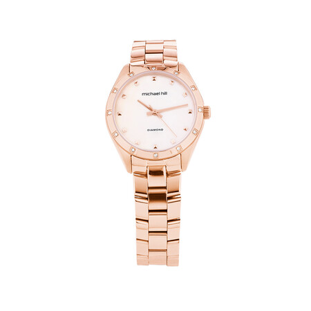Watch With 0.12 Carat TW of Diamonds In Rose Tone Stainless Steel Watch With 0.12 Carat TW of Diamonds In Rose Tone Stainless Steel