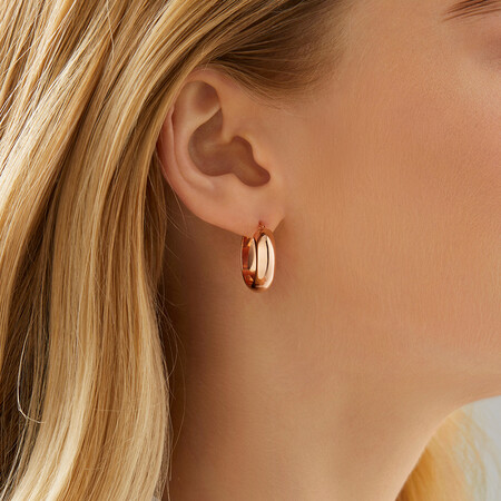 19mm Hoop Earrings in 10kt Rose Gold 19mm Hoop Earrings in 10kt Rose Gold