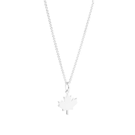 Maple Leaf Pendant in Sterling Silver