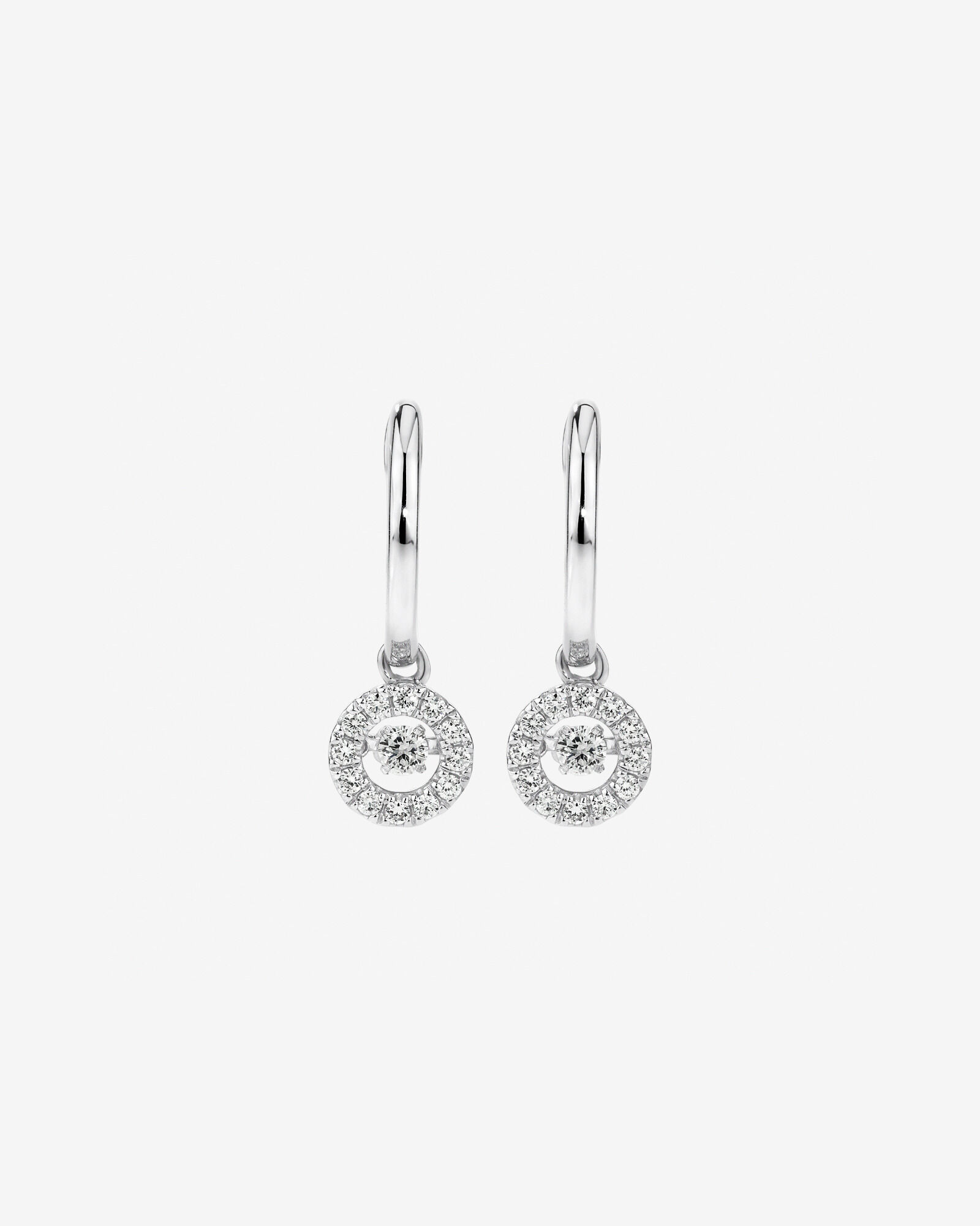 Lume Lab Round Brilliant Huggie Earrings with 0.30 Carat TW of Laboratory-Grown Diamonds in Sterling Silver