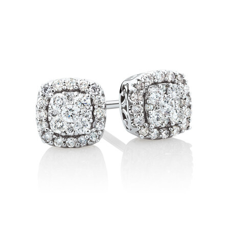 Stud Earrings with 1/3 Carat TW of Diamonds in 10kt White Gold Stud Earrings with 1/3 Carat TW of Diamonds in 10kt White Gold