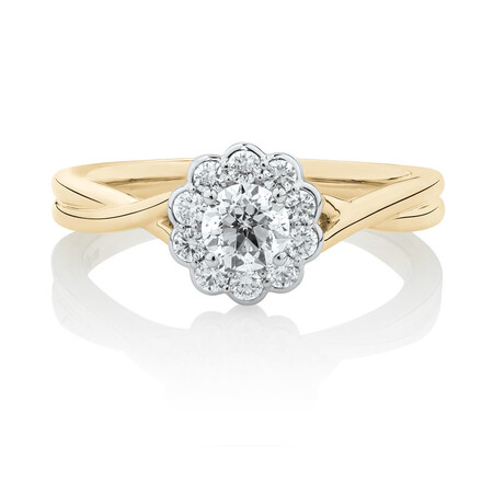 Southern Star Engagement Ring with 1/2 Carat TW of Diamonds in 14kt Yellow & White Gold Southern Star Engagement Ring with 1/2 Carat TW of Diamonds in 14kt Yellow & White Gold