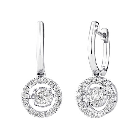 Everlight Drop Earrings with 1 Carat TW of Diamonds in 14kt White Gold Everlight Drop Earrings with 1 Carat TW of Diamonds in 14kt White Gold