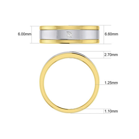 Men's Diamond Set Ring in 10kt Yellow & White Gold Men's Diamond Set Ring in 10kt Yellow & White Gold