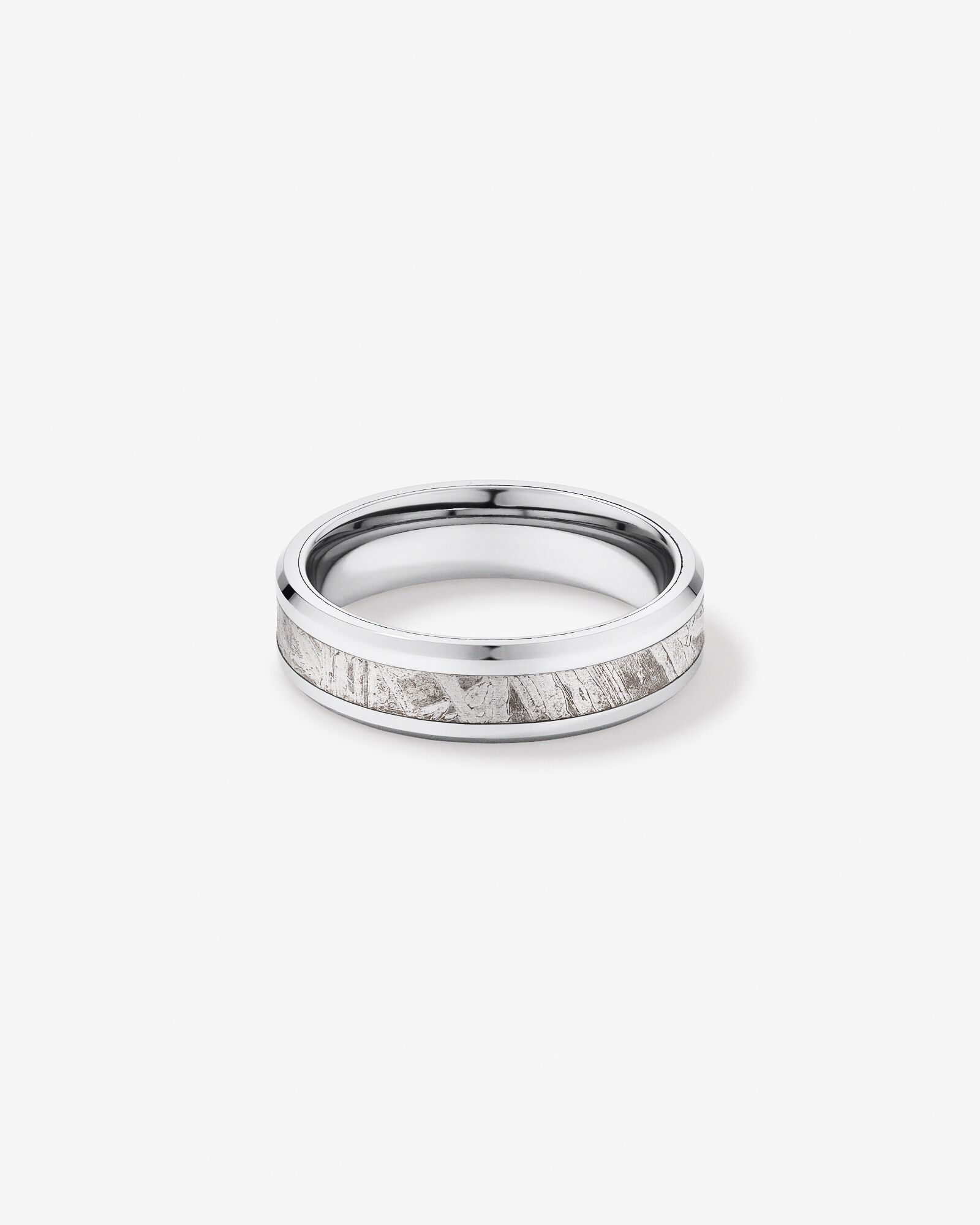 6mm Tungsten and Meteorite Wedding Band