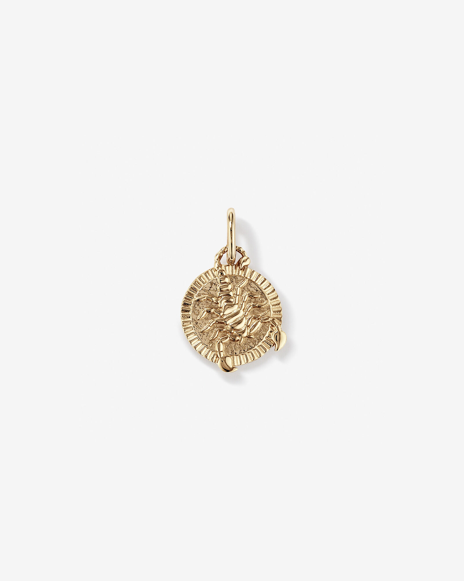 Diamond Accent Scorpio Zodiac Pendant 10kt Yellow Gold