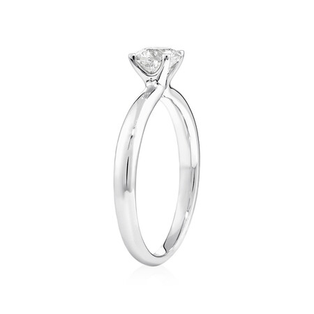 Solitaire Engagement Ring with 0.70 Carat TW of Diamonds in 14kt White Gold Solitaire Engagement Ring with 0.70 Carat TW of Diamonds in 14kt White Gold